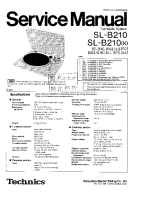 Technics - SLB-210 - Service manual 